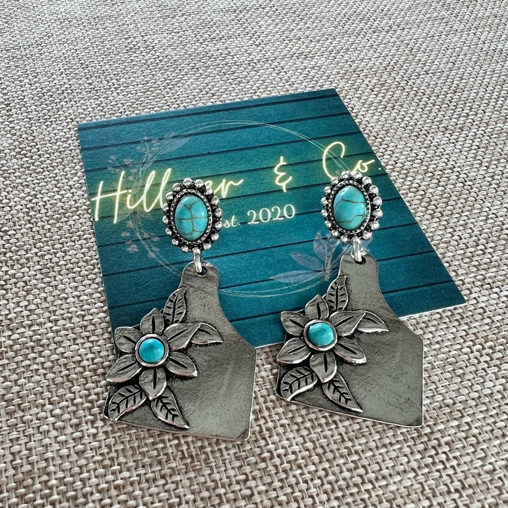 Flower Tag Earrings